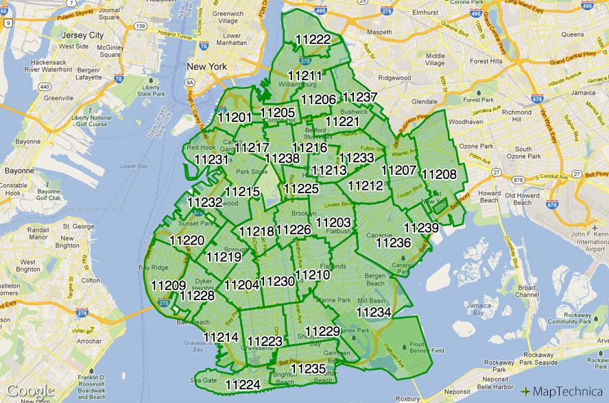 Brooklyn NY zip code